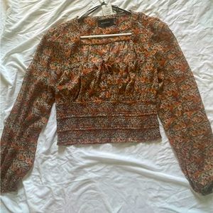 women’s flowered crop top